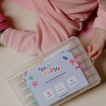 12 Retractable Washable Crayons + Pencil Case - MagPlay