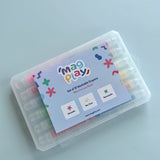 12 Retractable Washable Crayons + Pencil Case - MagPlay