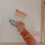 6 Retractable Washable Crayons + Pencil Case - MagPlay