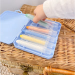 6 Retractable Washable Crayons + Pencil Case - MagPlay
