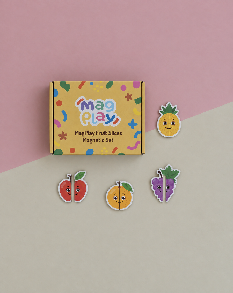 MagPlay Fruit Slices Magnet Set | Magnetic Matching Game for Toddlers