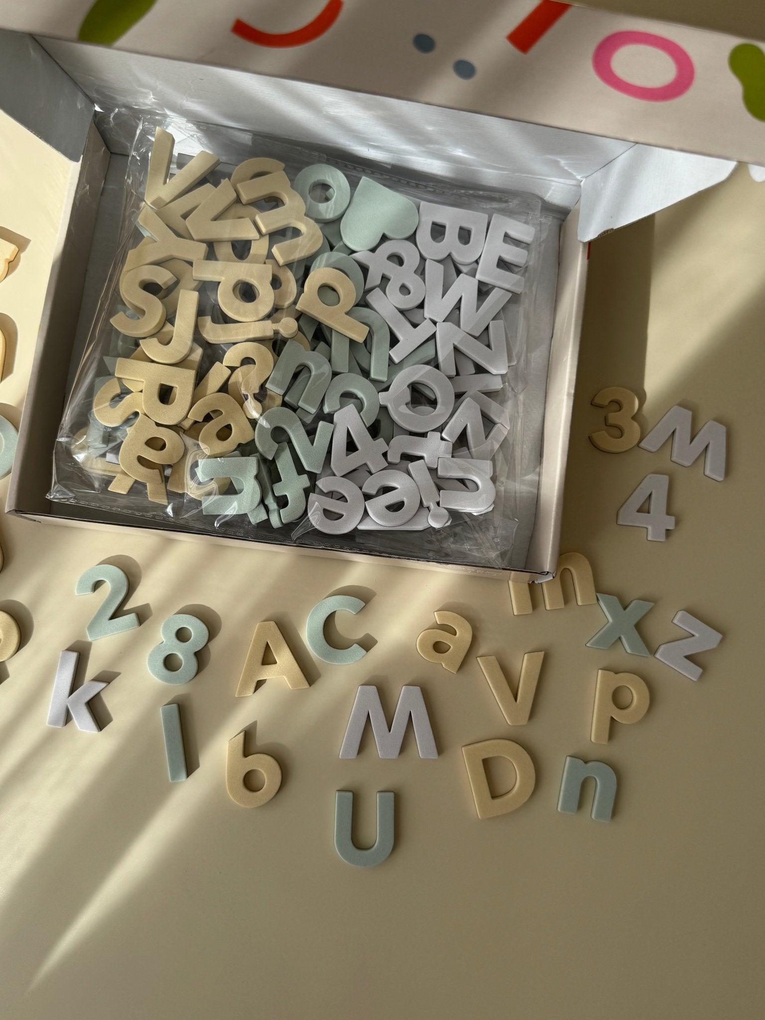 MagPlay foam letters on the MagPlay Wall for spelling practice