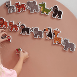 MagPlay Animals Heads & Tails on a magnetic playwall