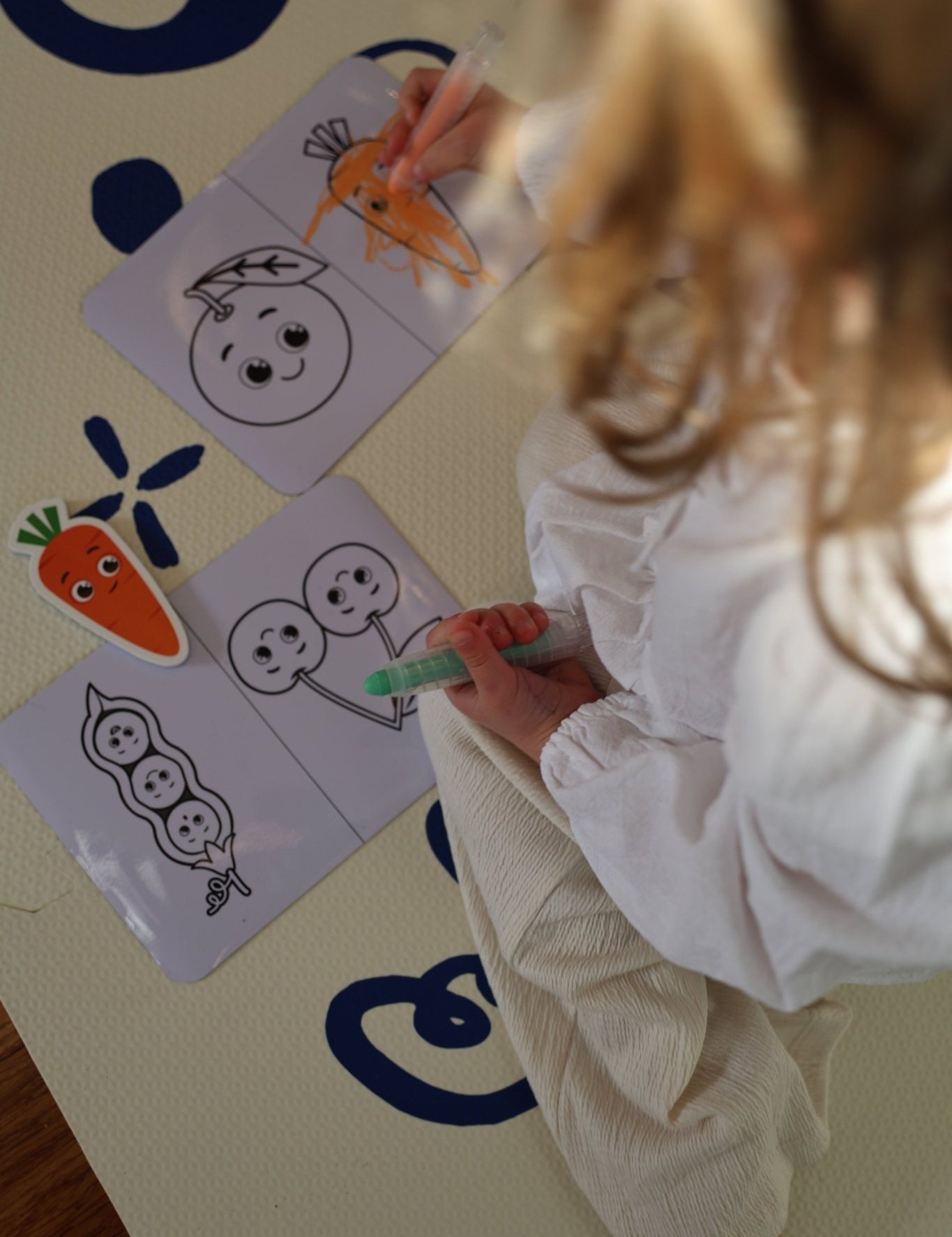 MagPlay Fruit and Veggie Colouring Flash Cards - MagPlay