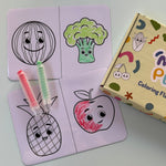 MagPlay Fruit and Veggie Colouring Flash Cards - MagPlay
