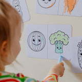 MagPlay Fruit and Veggie Colouring Flash Cards - MagPlay
