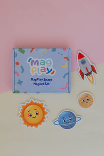 MagPlay Space Magnet Set - 15-piece planets and rocket magnets