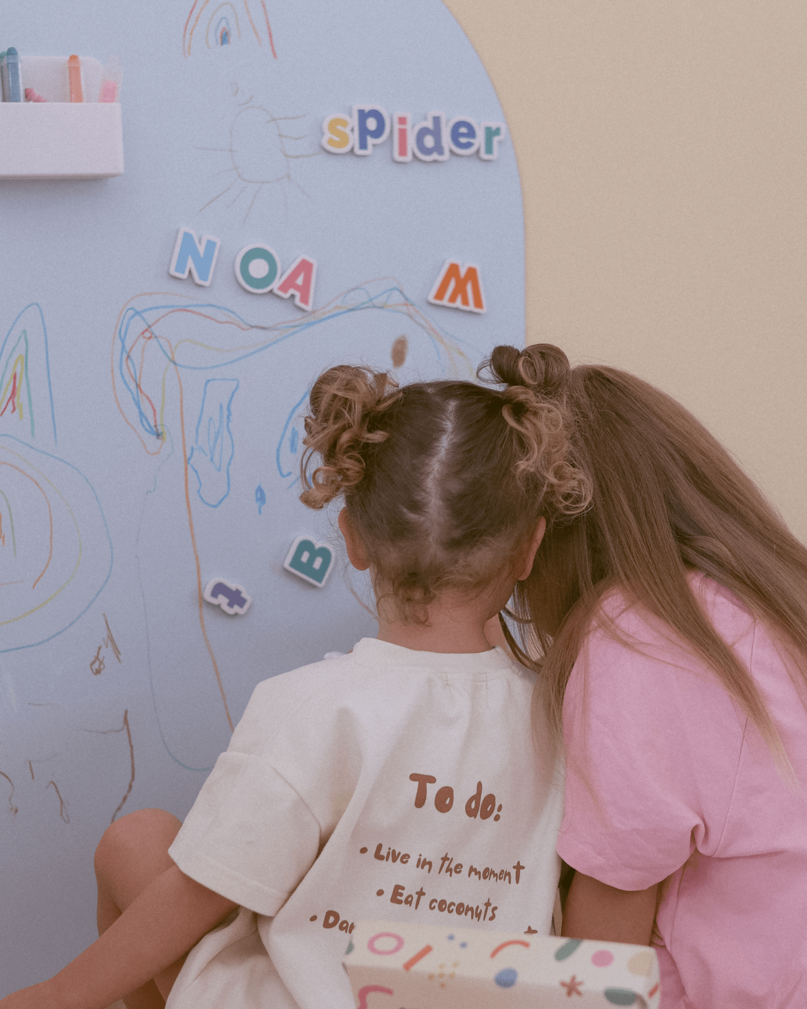MagPlay Wall magnetic playwall used for drawing and storytelling