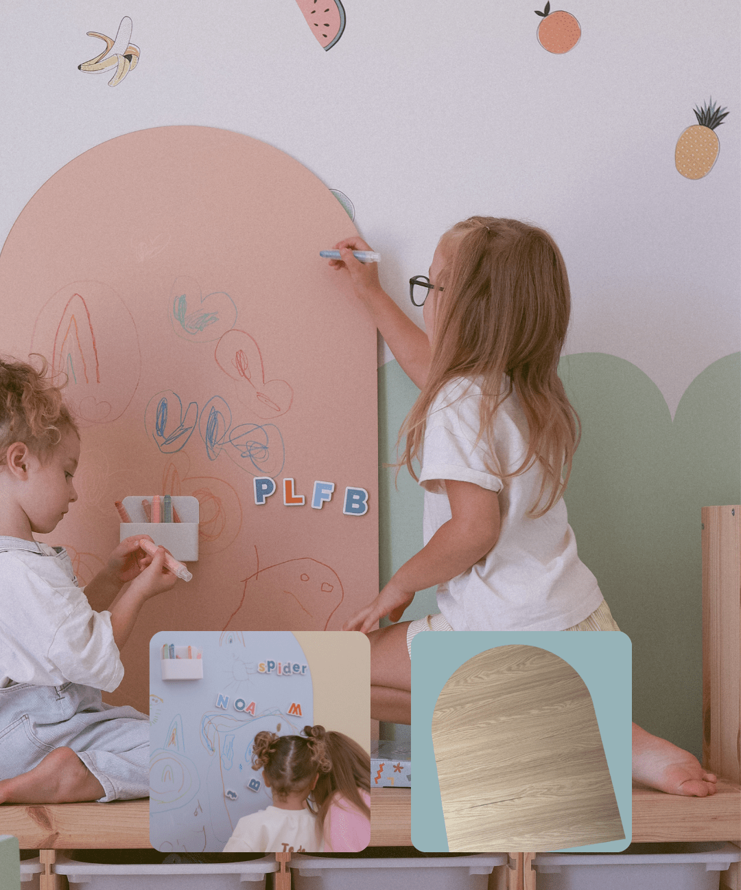 Xmas Bundle: MagPlay WallKind™ Magnetic Decal + Wooden Board Bundle - MagPlay